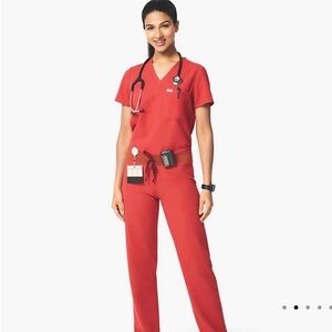 FIGS Clay Catarina One Pocket Scrub Top and Zamora Joggers size M